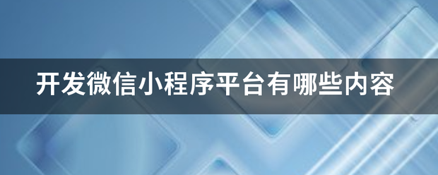 關于衢州便攜小程序開發流程的信息
